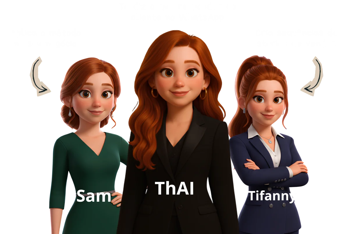 Sam, ThAI e Tifanny, as 3 IAs de vendas