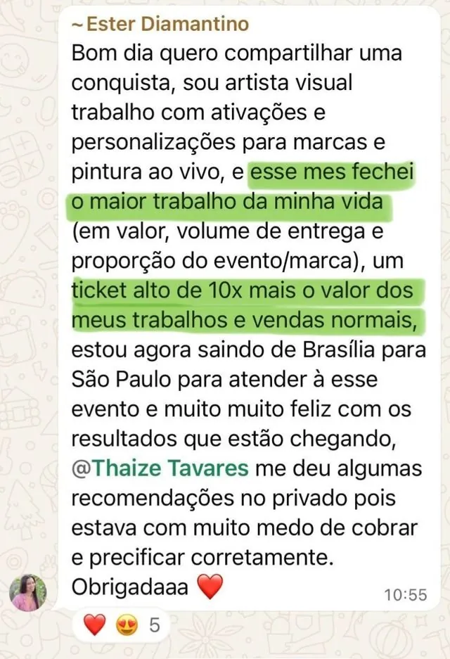 Depoimento Ester Diamantino