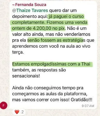 Depoimento Fernanda Souza