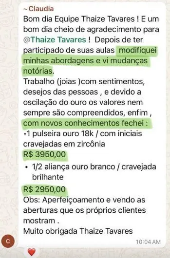 Depoimento Claudia