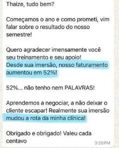 Depoimento aluna